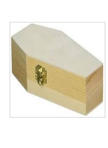 Wood Durable Polished Finished Plain Pattern Natural Wooden Coffin Boxes