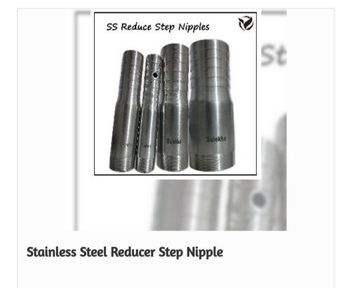 Fine Finish Round Shape Rust Resistant Silver Color Stainless Steel Reducer Step Nipple