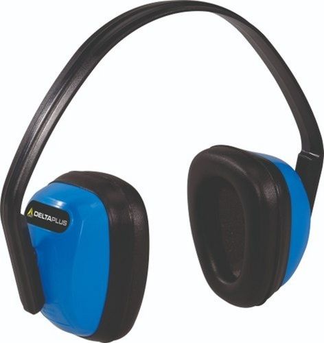 Industrial Blue/Black Foam Cup Adjustable Plastic Headband Ear Hearing Protection Muff