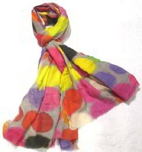 Machine Made Multi Colors Skin Friendly Soft And Highly Comfortable Ladies Casual Printed Silk Shawls