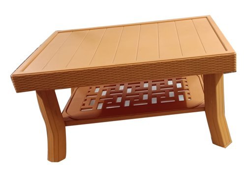 Rectangular Plastic Tea Table - Color: Light Brown