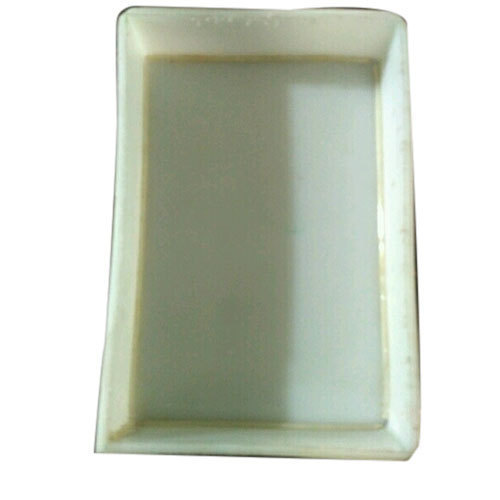 Rectangular Plastic Tray - Color: White