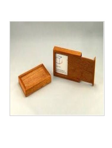 Rectangular Shape Polished Finished Plain Pattern Natural Wooden Card Storage Boxes