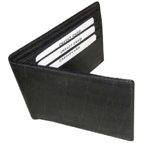 Very Spacious Black Color Plain Design Fold Able Type Mens Anti Tear Leather Wallets