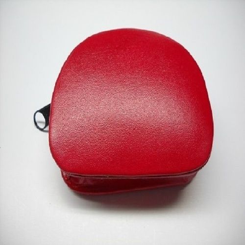 Wrinkle Free Zipper Closure Red Color Plain Design Handmade Painted Leather Coin Purse Gender: Unisex