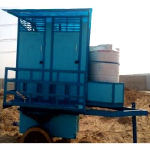 10 बाय 8 फीट Frp 4 सीटर टॉयलेट वैन 2 वॉश बेसिन और इंडियन स्टाइल सीट के साथ