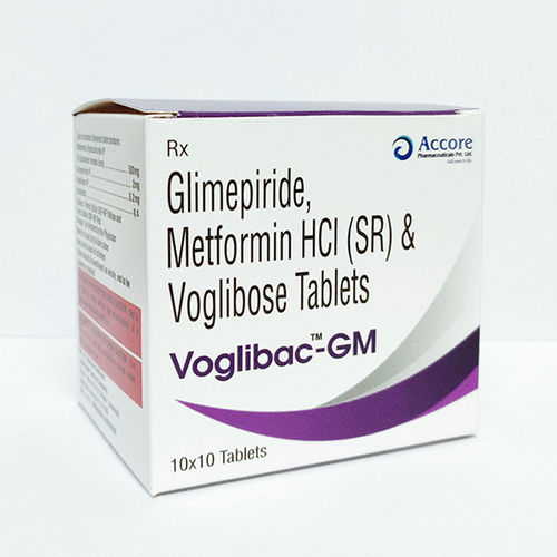 Anti Diabetic Tablet Glimepiride Plus Metformin Plus Voglibose