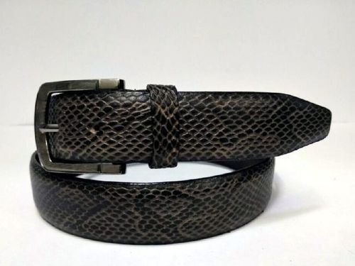 Black Color And Plain Design Light Weight Mens Party Wear Leather Belt With Metal Buckle Gender: Male