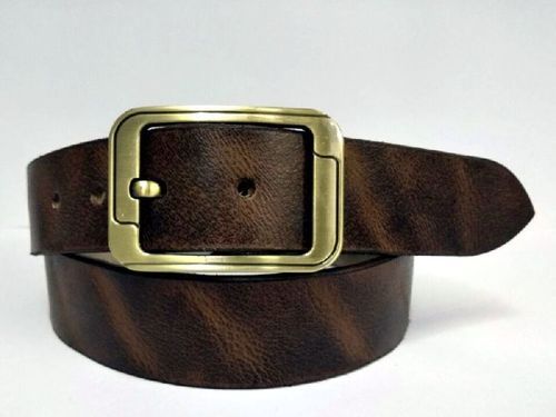 Black Color And Plain Design Mens Light Weight Casual Leather Belt With Metal Buckle