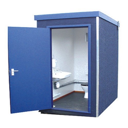 सिंगल कम्पार्टमेंट के साथ ब्लू एंड व्हाइट आउटडोर पार्क इंस्टालेबल एफआरपी प्रीफैब्रिकेटेड टॉयलेट