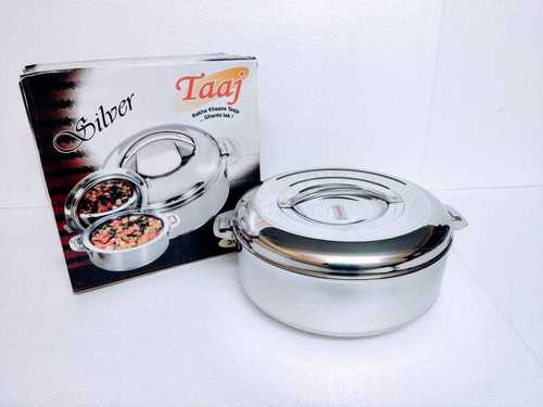 Light Weight And Silver Color Stainless Steel Casserole With 1000Ml To 25000Ml Capacity Size: Various Sizes Are Available