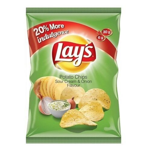 Sour Cream And Onion Flavor Lays Potato Chips With 20% Indulgence Packaging Size: 20*30*40