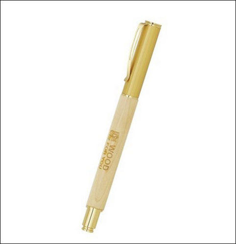 Brown Wooden Round Ball Pen For Promotional, Advertising, Home, School, Library, Offices, Easy To Carry