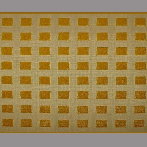 250 To 350 Gsm Skin Friendly Soft And Silky Golden Checked Polyester Velvet Dress Fabric