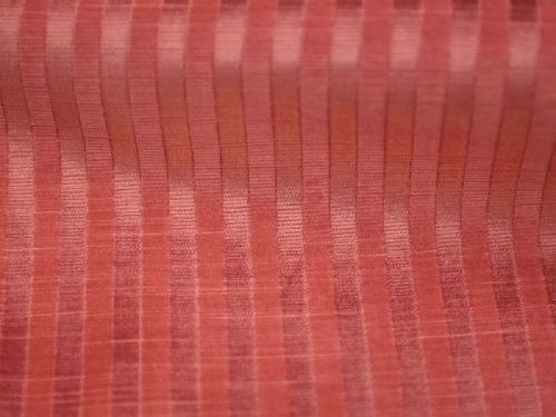 Peach 360 Gsm Skin Friendly Soft And Silky Slub Viscose Cotton Striped Velvet Dress Fabric