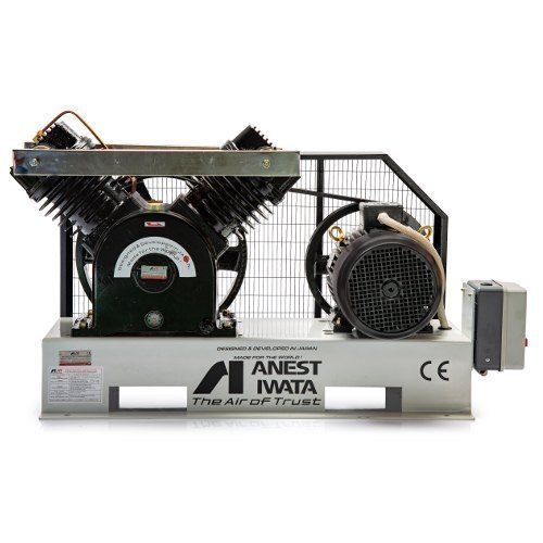 Cast Iron Anest Iwata 3 Hp Air Cooled Lubricated Reciprocating Vacuum Pump Power: Electric