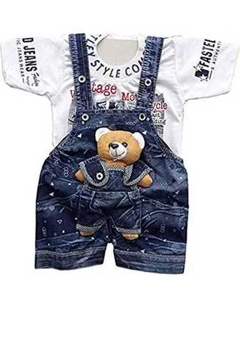 Cool Dry Denim Fabric And Trendy Style Pure Cotton Blue And White Baby Girl Designer Shorts