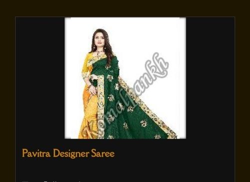 Designer Ladies Party Wear Pure Silk Designer Saree with 0.8m Blouse Piece Length