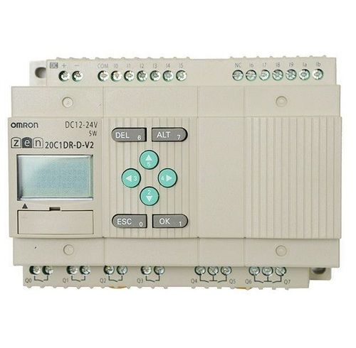 White Ip20 Din Mounting Omron Zen-20C1Dr Programmed Relay With 12 To 24V Dc