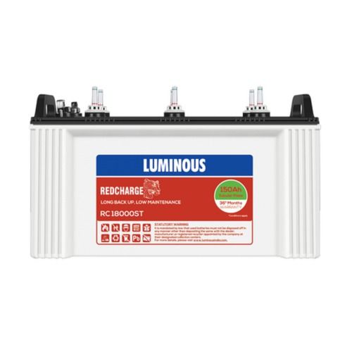 Luminous Rechargeable 150 Ah 12V Short Tubular Inverter Battery With 36 Month Warranty Nominal Voltage: 12 Volt (V)