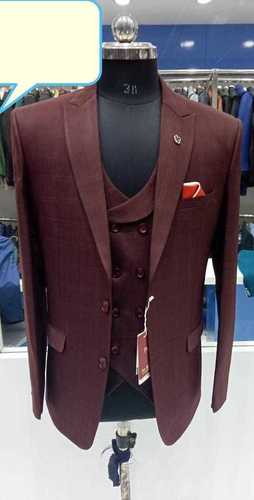 Washable Soft And Soothing Touch Party Wear Plain Pattern Stylish, Dashing Maroon Mens Blazers With Full Sleeves