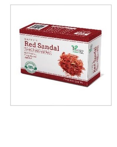 Square Shape Red Color Solid Form Handmade Herbal Sandal Soap without Artificial Color 
