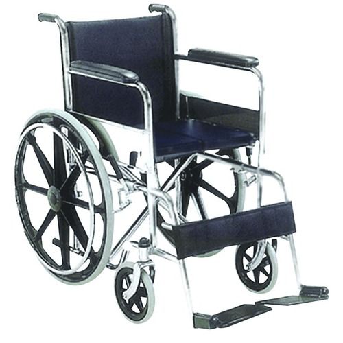 100 To 200 Kilograms Manual Wheelchairs For Hospital And Personal Use Foot Rest Material: Steel