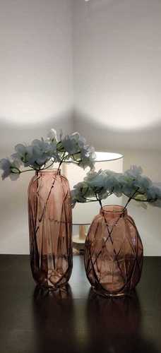 Beautiful Diamond Cut Japanese Design Glass Vase