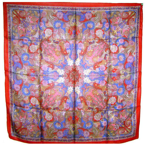 Machine Made Highly Comfortable Multi Colors Skin Friendly Ladies Casual Printed Silk Square Scarves