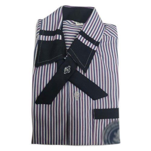 Multi Colors Half Sleeves Skin Friendly Regular Fit Unisex Striped Cotton School Uniform Shirt Age Group: 2-20 Years