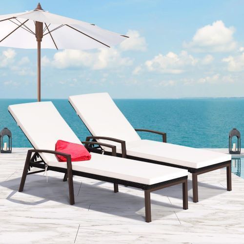 Outdoor Swimming Poolside Furniture Chairs Deck Lounger Set