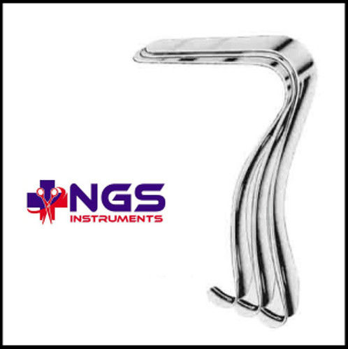 Silver Stainless Steel Kristeller Speculum And Retractor For Hospital Use With Single Ended