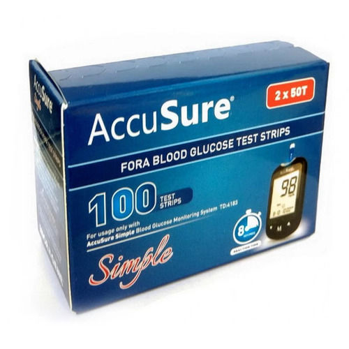 Accusure Simple Fora Blood Glucose Test Strips (100 Strips)