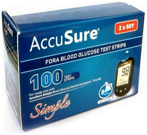 Accusure Simple Glucometer 100 Pcs Test Strips