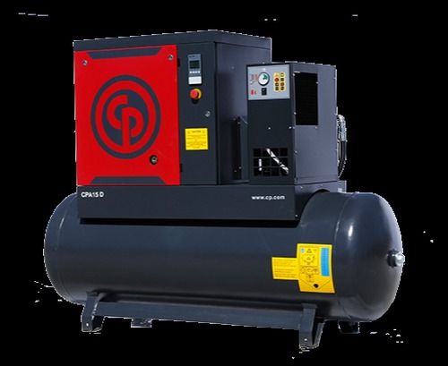 Air Cooled 7.5 Hp Tank Mounted Screw Air Compressor (Maximum Flow Rate 51-120 Cfm) Warranty: 1 Year