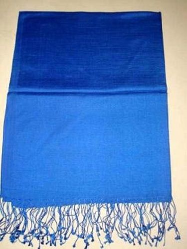 Blue Soft And Highly Comfortable Skin Friendly Ladies Casual Plain Pashmina Silk Scarves