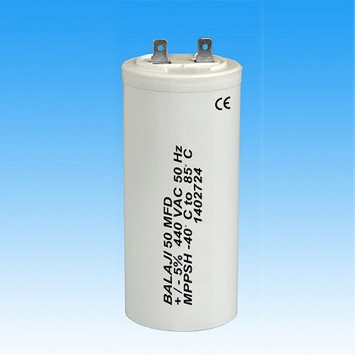 White/Black Electric General Purpose 5% Tolerance 440 Vac 50 Mfd Terminal Capacitor