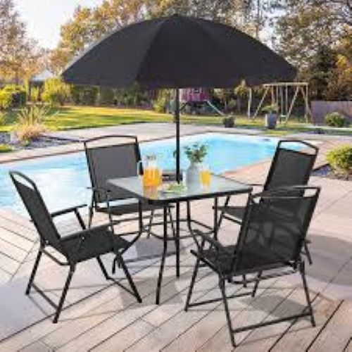 Outdoor Swimming Poolside Furniture Chairs Deck Lounger Set No Assembly Required