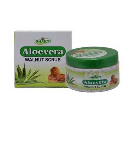 Personal and Parlour Use 200 Gram Green Aloe Vera Facial Walnut Scrub 