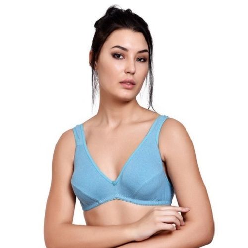 Light Pink 3/4th Coverage Thin Strap B-cup Skin Friendly Non-padded Plain Cotton  Bra With J-hook Closure Size: 28 at Best Price in New Delhi