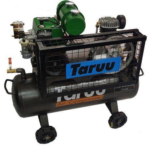 White Taruu Petrol Engine Driven Spray Painting Air Compressor (Tr-0301/60E) - 1.5 Hp