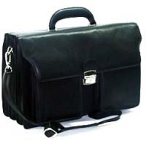 मेटल बटन टाइप क्लोज़र के साथ बहुत विशाल काले रंग और सादे डिज़ाइन का लेदर ब्रीफ़केस क्लोज़र जेंडर: पुरुष