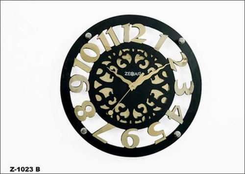 Black Wall Clock Z-1023 B For Home And Office, Every Gifting Purpose