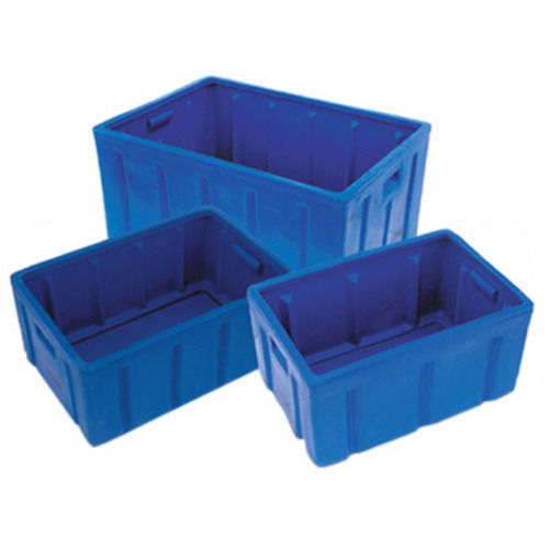 Blue Rectangular Dbs 30-011 940mm Length Plastic Supertuff Crates With 300 L