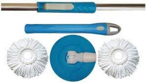 Mop 360A  Spin Cleaning Mop Stainless Steel Rod Handle Stick Set for Home and Bathroom Floor Tiles(Blue)