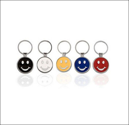 Multicolor Round Smiley Key Chain For Hanging Key