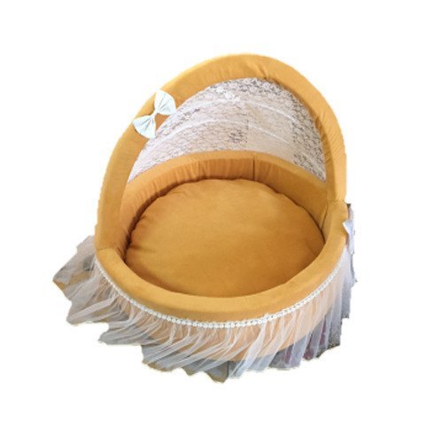 Round Microfiber Dog Bed - Small to Large Size, Multi-Color | Washable Velvet Design, Plain Pattern, Set of 3