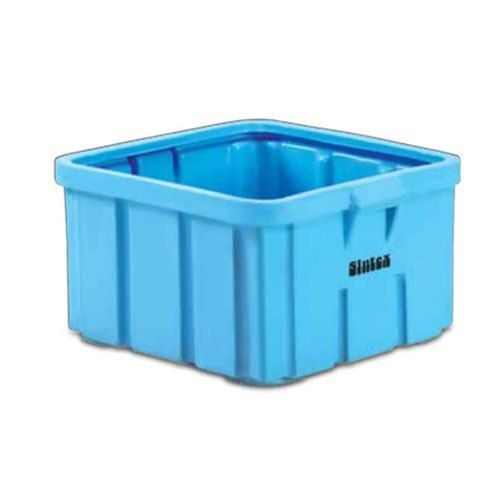 Plastic Rectangular Blue Sintex Stackable Crates With 20 To 400L Storage Capacity