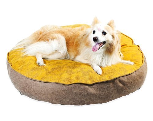 Round Shape Fancy Dog Bed - Suede Material, Multi Color, Set of 3 Pieces | Washable, Filled with Polyester Fiber, Ideal for Dogs and Cats