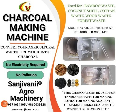 Charcoal Making Machine Convert Your Agricultural Waste, Fire Wood Into Charcoal